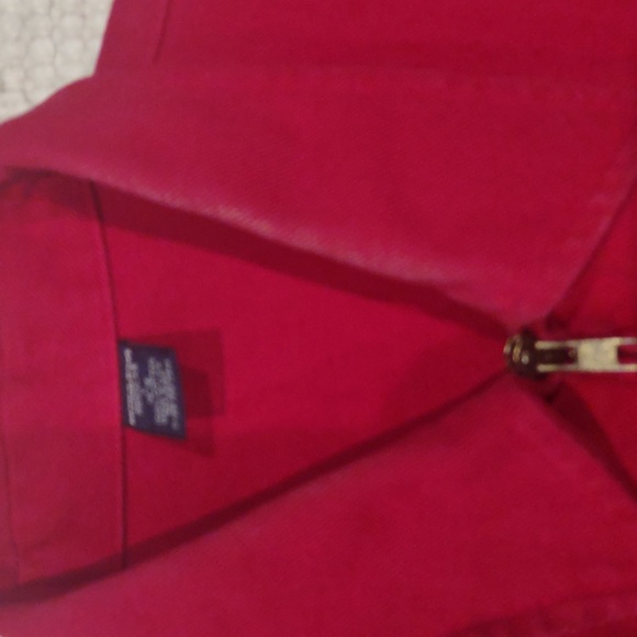Lands' End Women's Regular Large Red Denim Utility Jacket with Structured Design - Picture 6 of 6
